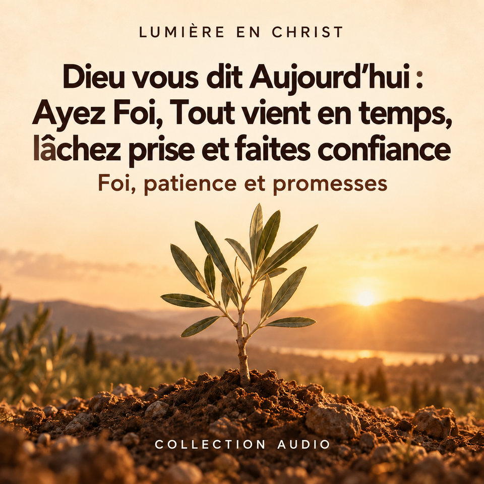 Dieu vous dit Aujourd’hui : Ayez Foi, Tout vient en temps, lâchez prise et faites confiance