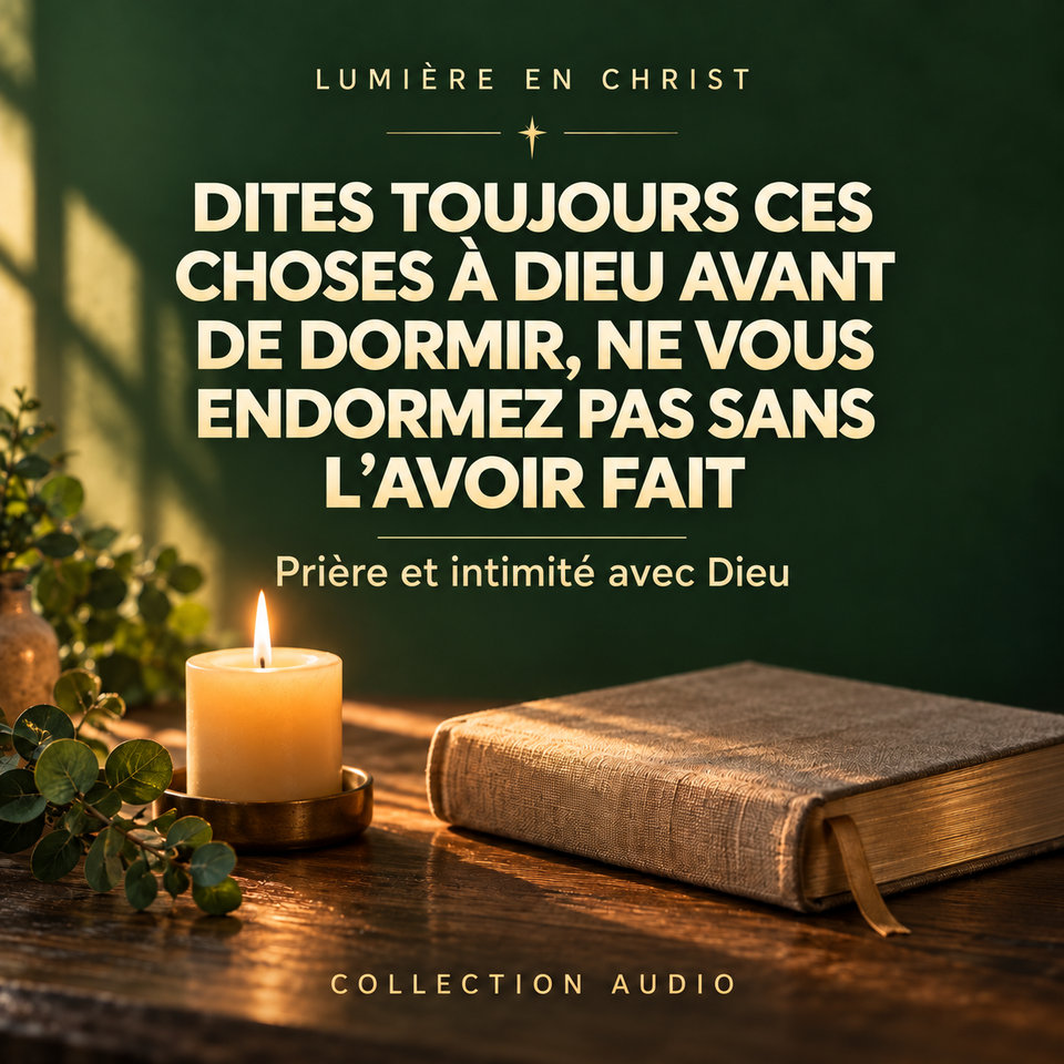 DITES TOUJOURS CES CHOSES À DIEU AVANT DE DORMIR, NE VOUS ENDORMEZ PAS SANS L’AVOIR FAIT
