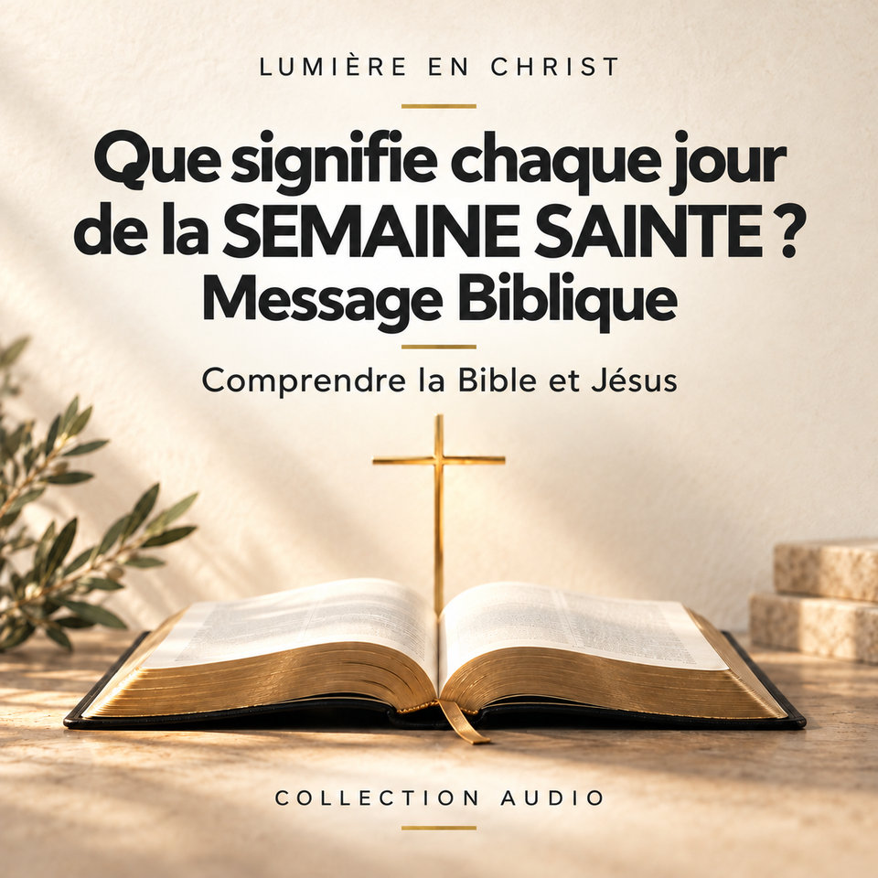 Que signifie chaque jour de la SEMAINE SAINTE ? Message Biblique