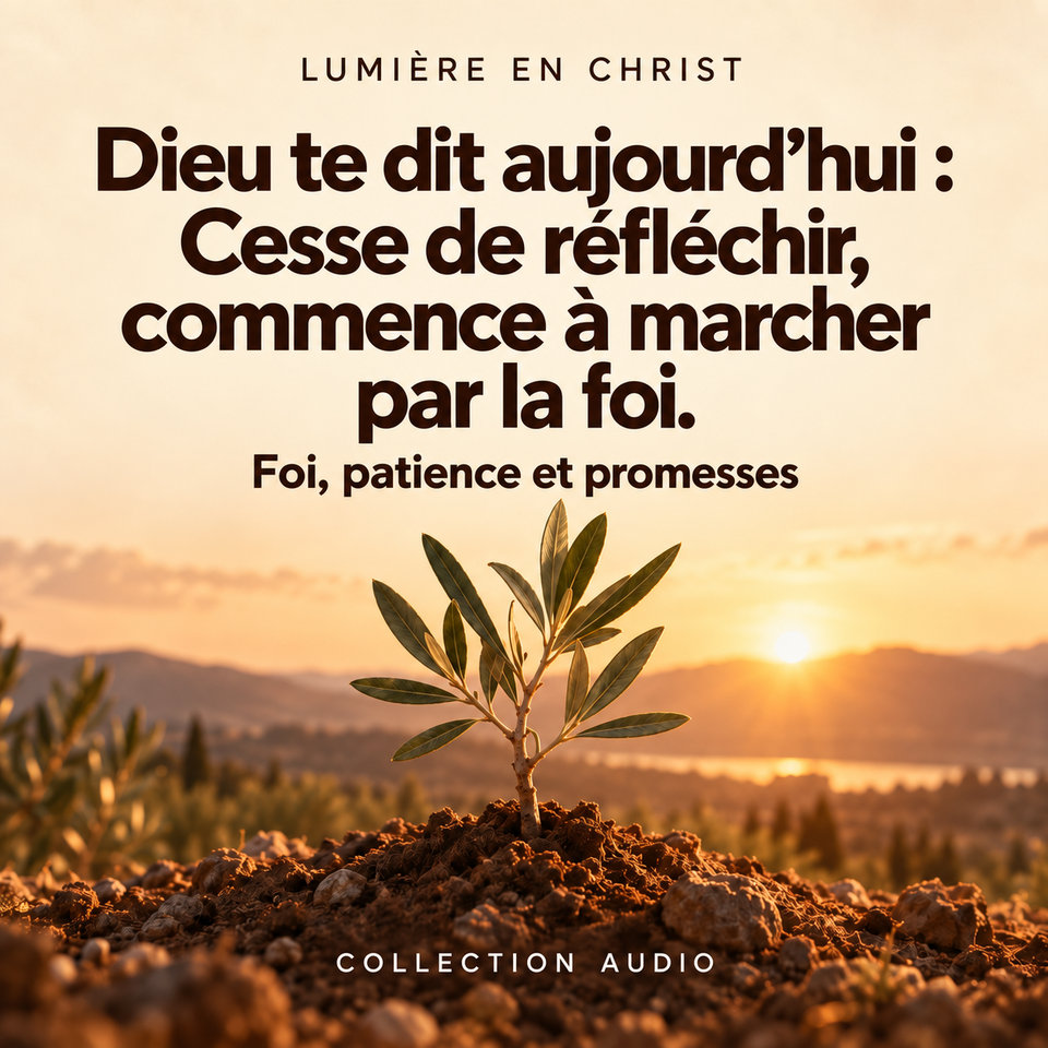 Dieu te dit aujourd’hui : Cesse de réfléchir, commence à marcher par la foi.