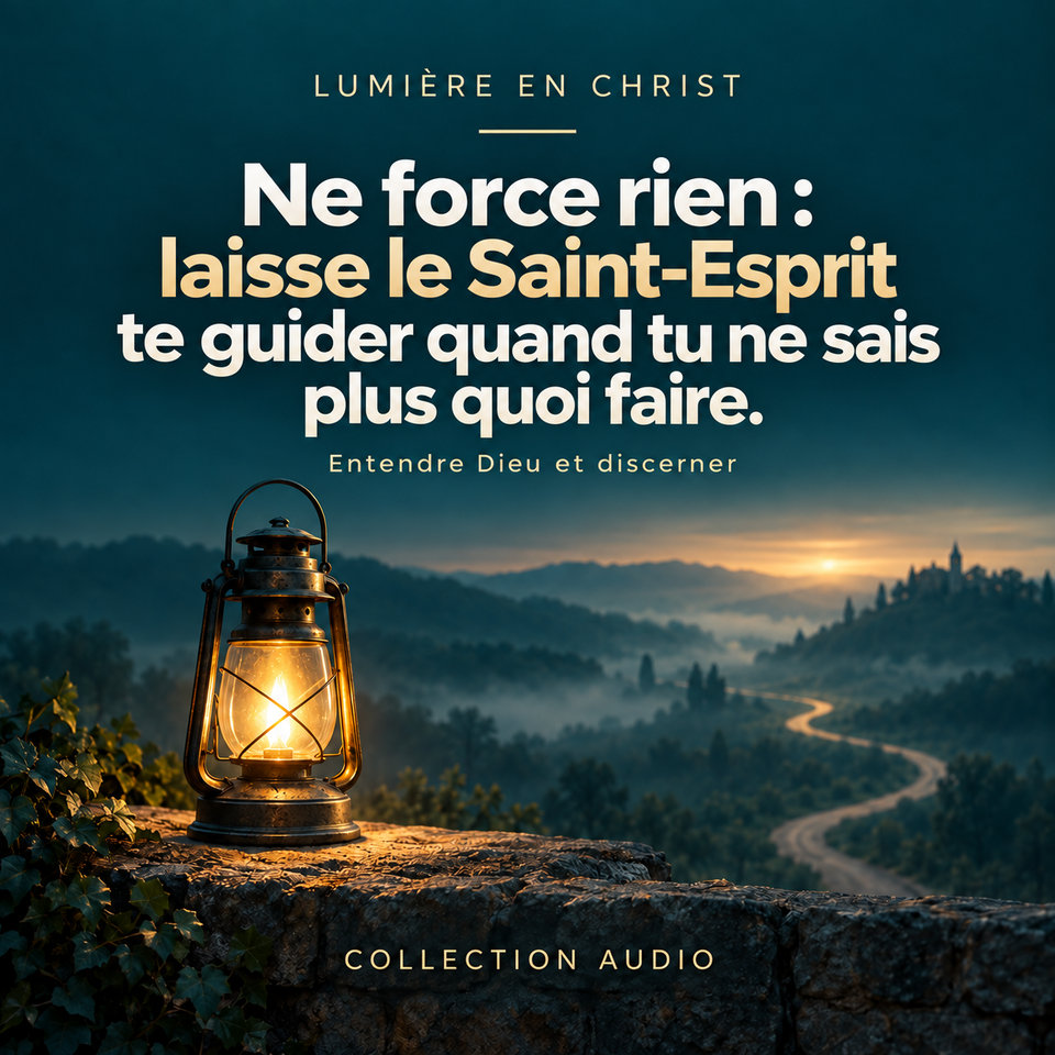 Ne force rien : laisse le Saint-Esprit te guider quand tu ne sais plus quoi faire.