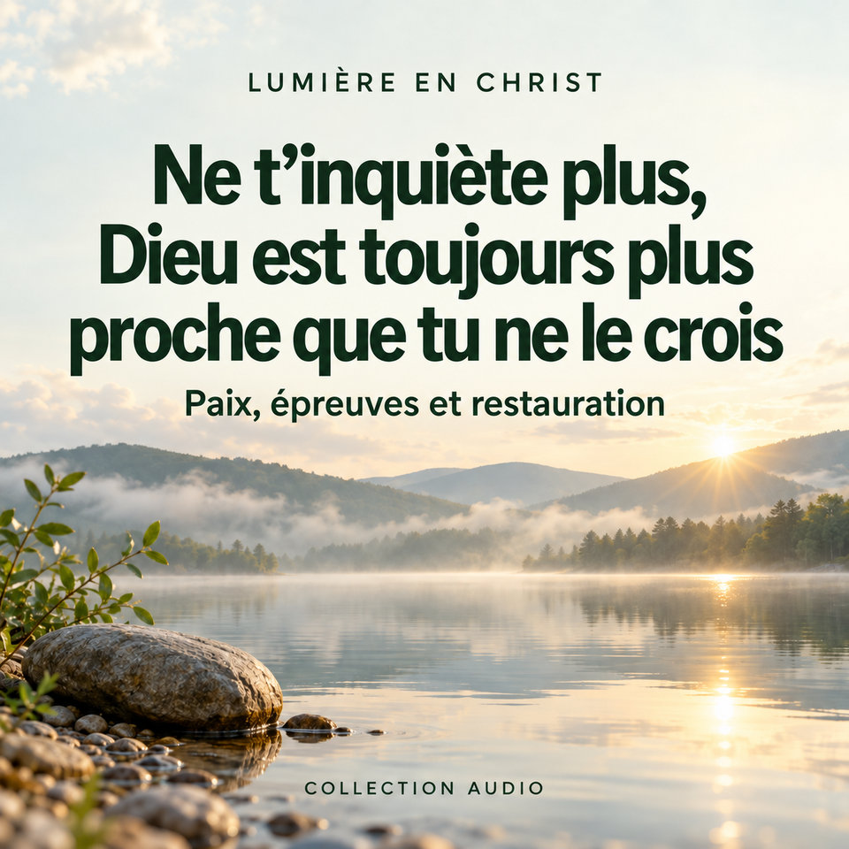 Ne t’inquiète plus, Dieu est toujours plus proche que tu ne le crois