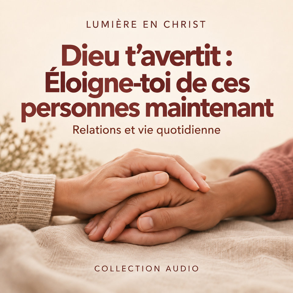 Dieu t’avertit : Éloigne-toi de ces personnes maintenant