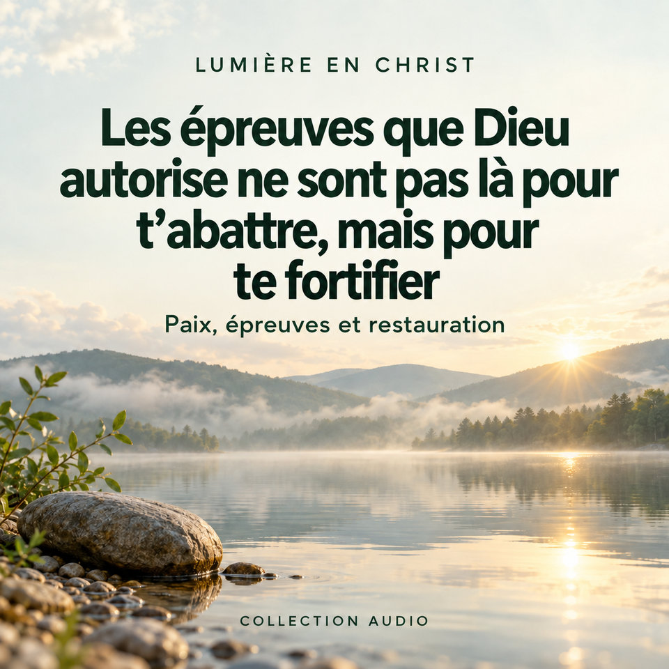 Les épreuves que Dieu autorise ne sont pas là pour t’abattre, mais pour te fortifier