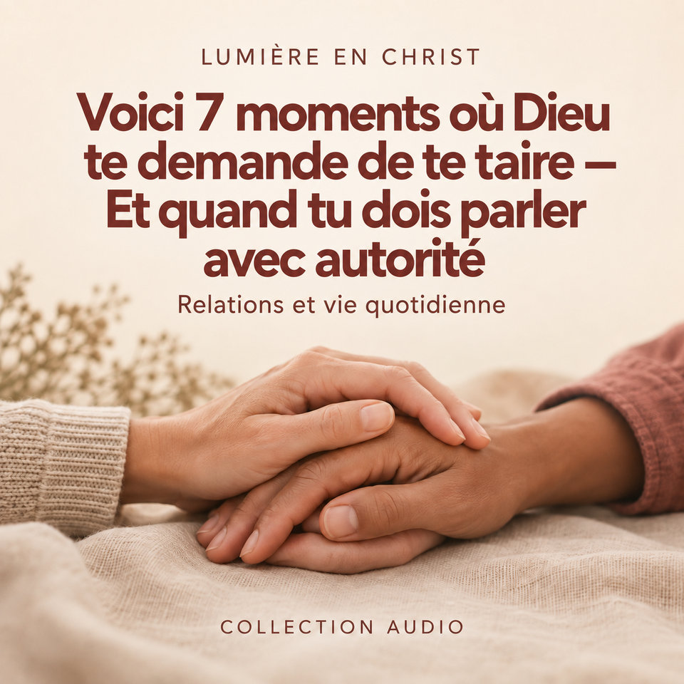 Voici 7 moments où Dieu te demande de te taire — Et quand tu dois parler avec autorité