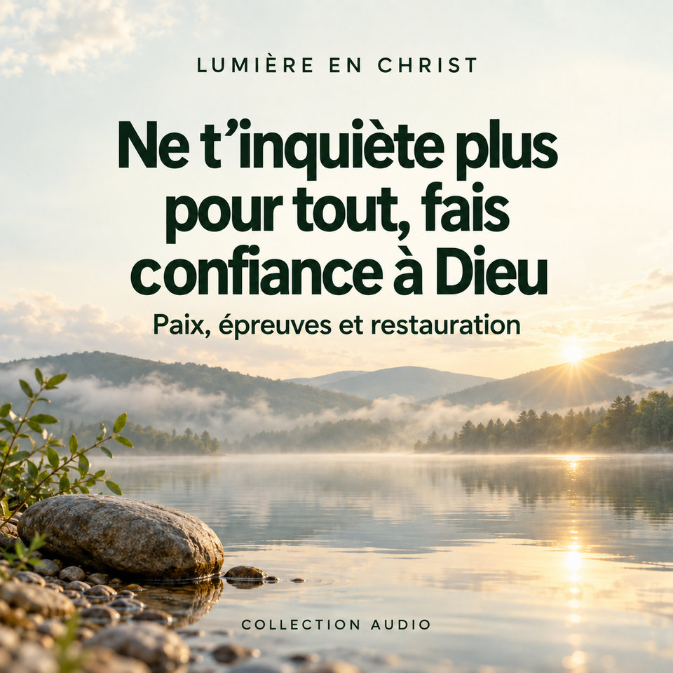 Ne t’inquiète plus pour tout, fais confiance à Dieu