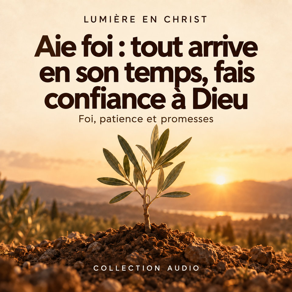 Aie foi : tout arrive en son temps, fais confiance à Dieu