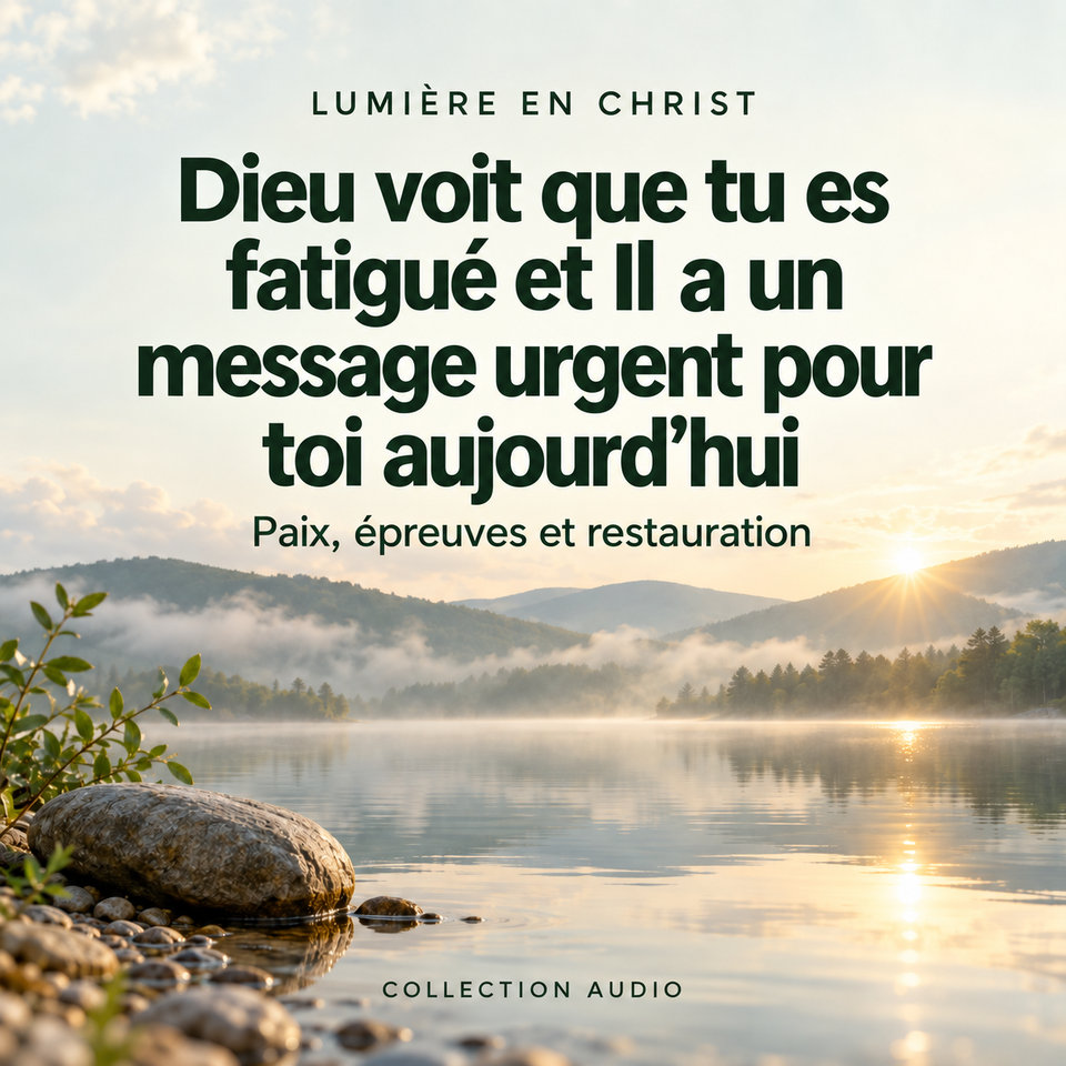 Dieu voit que tu es fatigué et Il a un message urgent pour toi aujourd’hui