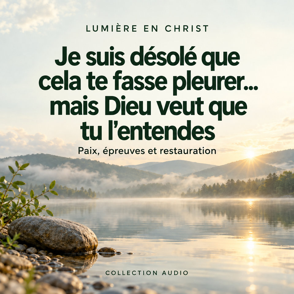 Je suis désolé que cela te fasse pleurer... mais Dieu veut que tu l’entendes