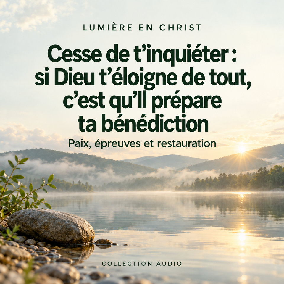 Cesse de t’inquiéter : si Dieu t’éloigne de tout, c’est qu’Il prépare ta bénédiction