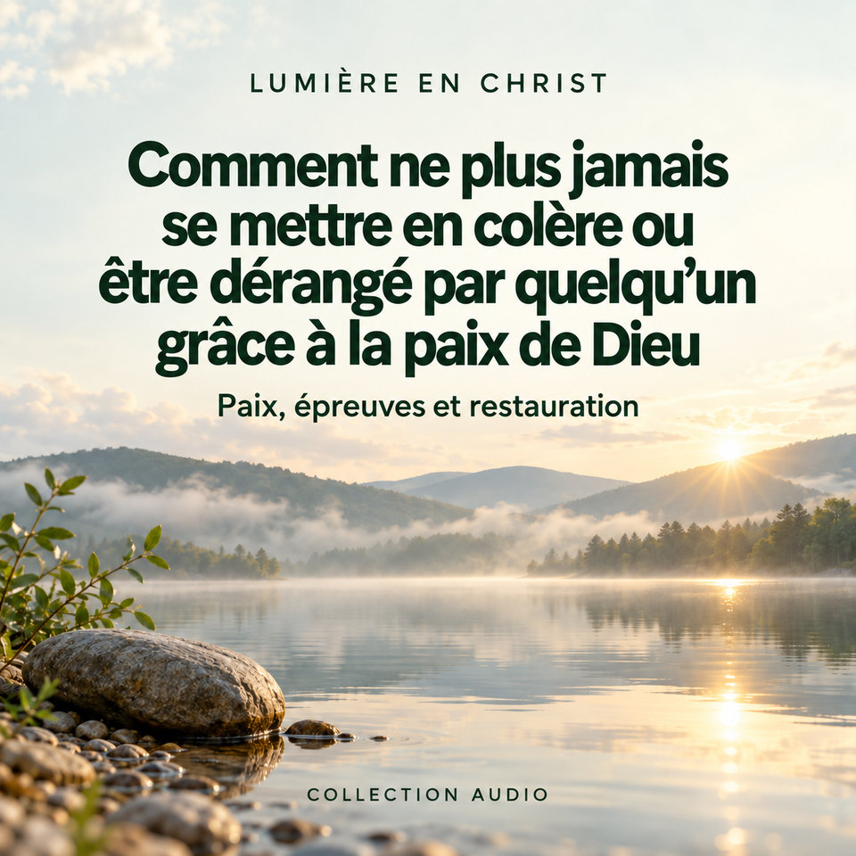 Comment ne plus jamais se mettre en colère ou être dérangé par quelqu’un grâce à la paix de Dieu