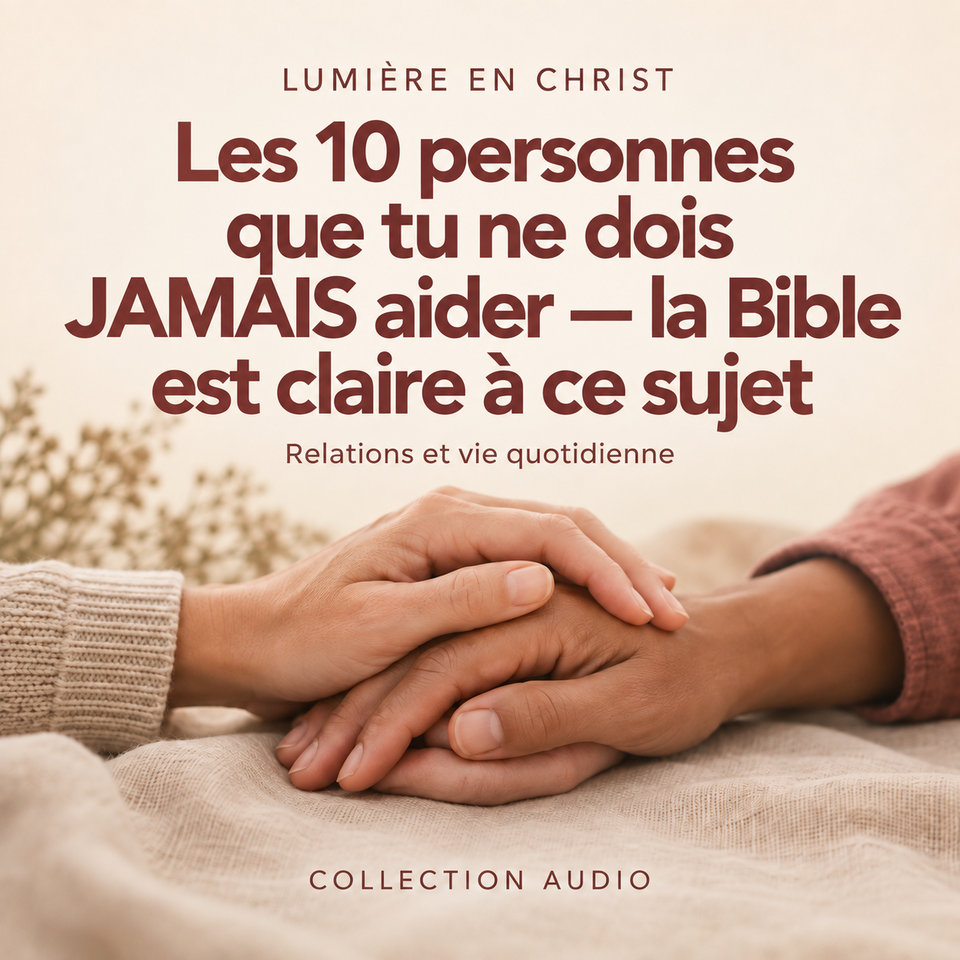Les 10 personnes que tu ne dois JAMAIS aider — la Bible est claire à ce sujet