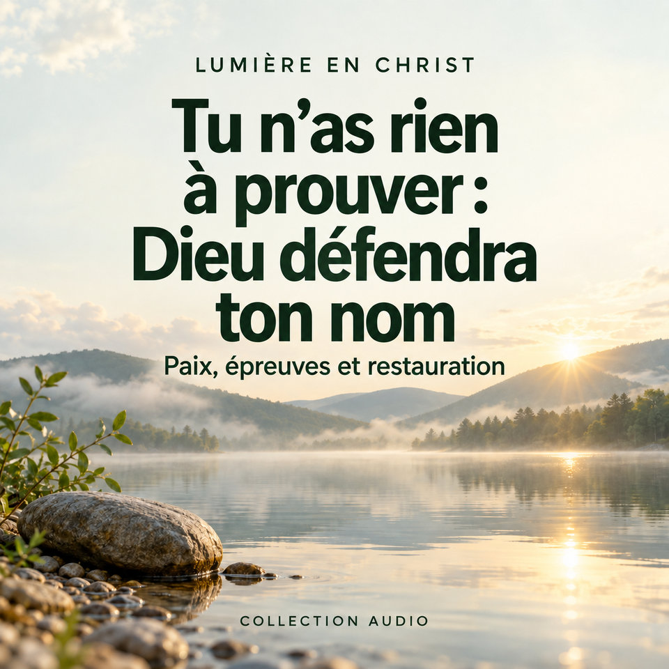 Tu n’as rien à prouver : Dieu défendra ton nom