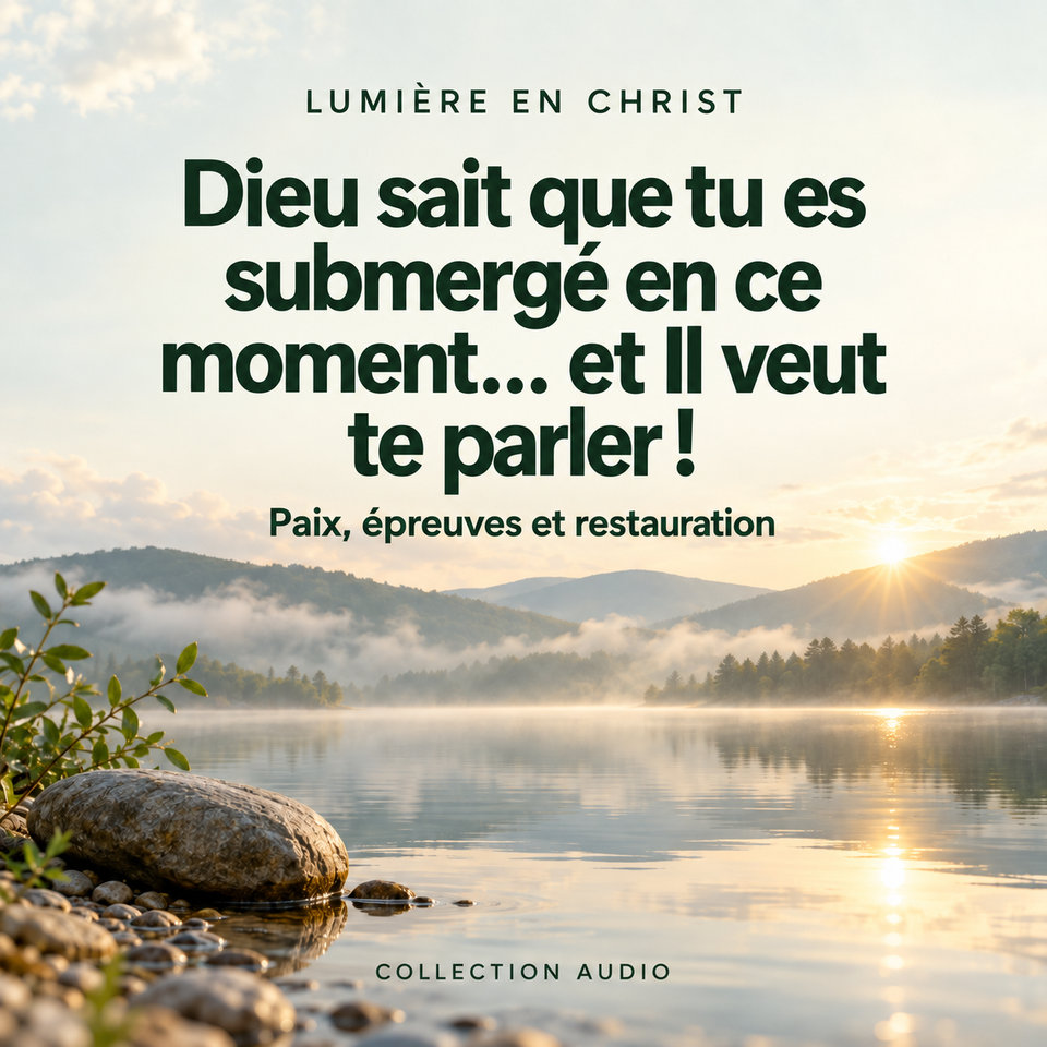 Dieu sait que tu es submergé en ce moment… et Il veut te parler !