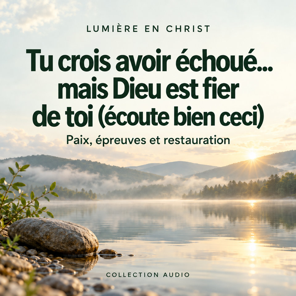 Tu crois avoir échoué… mais Dieu est fier de toi (écoute bien ceci)