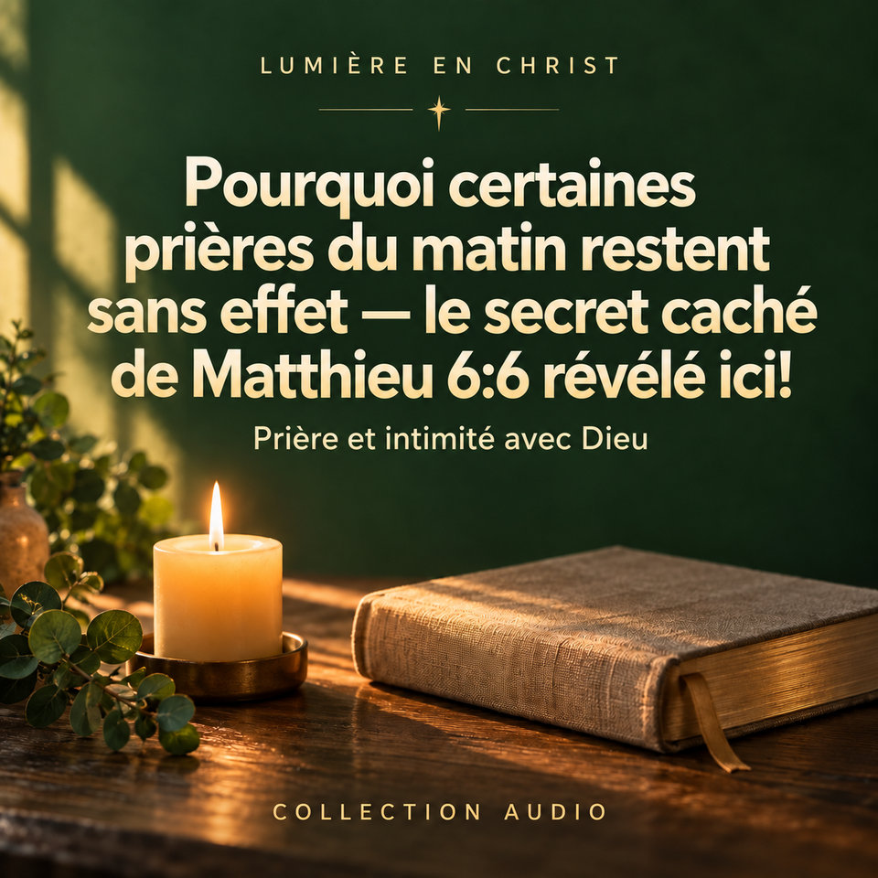 Pourquoi certaines prières du matin restent sans effet — le secret caché de Matthieu 6:6 révélé ici!