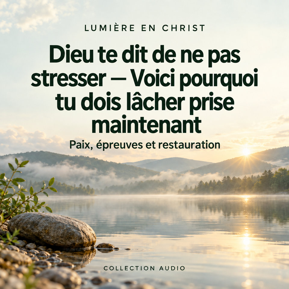 Dieu te dit de ne pas stresser — Voici pourquoi tu dois lâcher prise maintenant