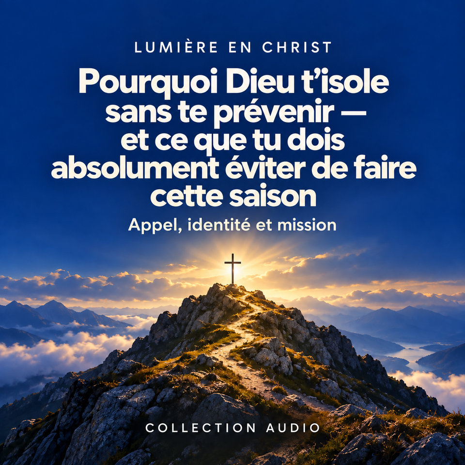Pourquoi Dieu t’isole sans te prévenir — et ce que tu dois absolument éviter de faire cette saison