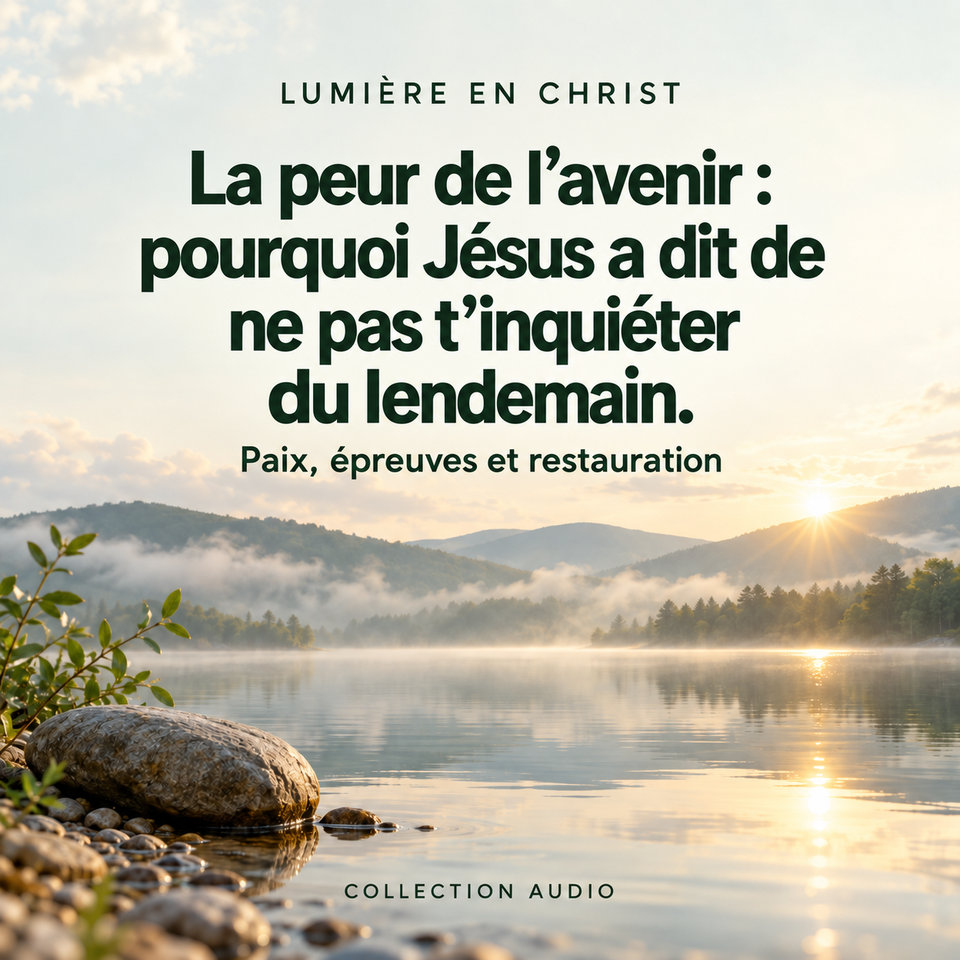 La peur de l’avenir : pourquoi Jésus a dit de ne pas t’inquiéter du lendemain.