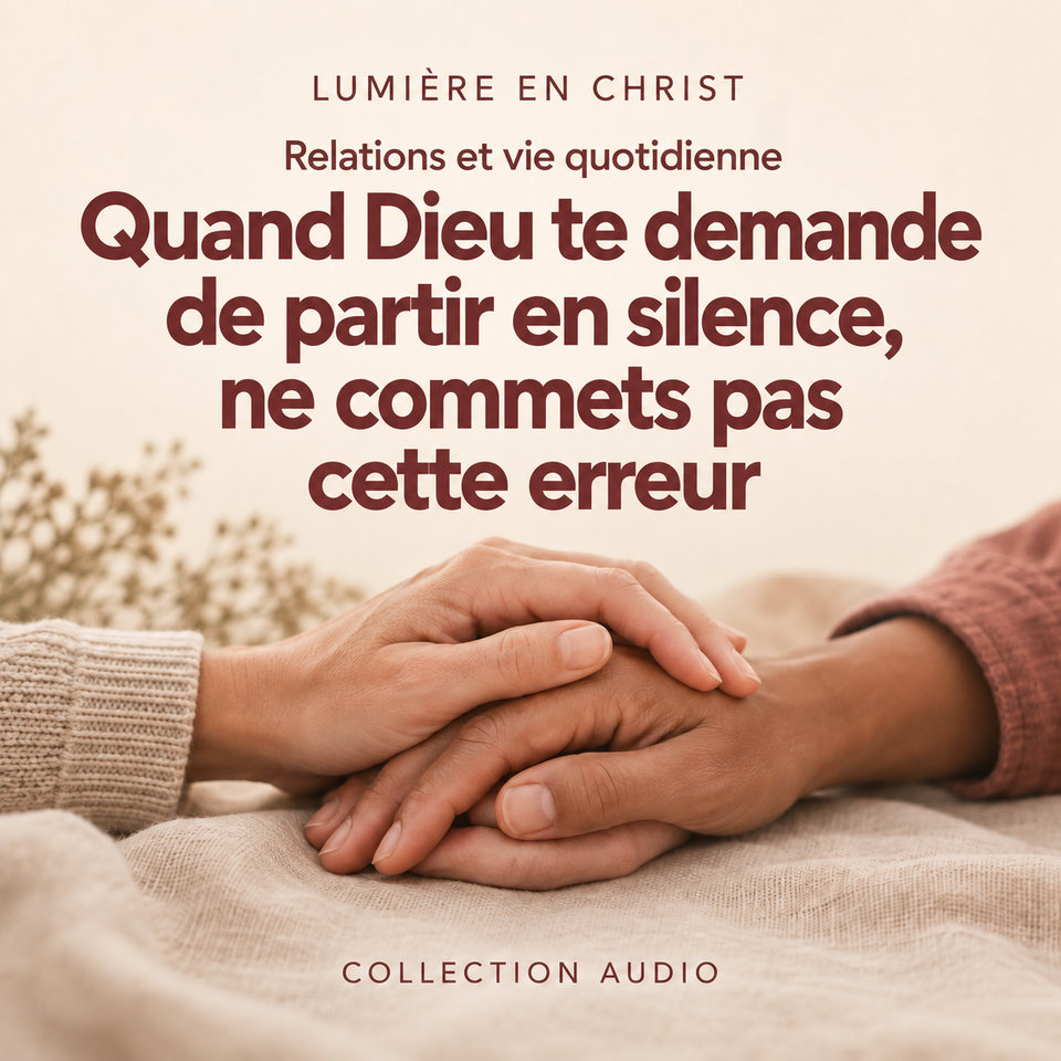 Quand Dieu te demande de partir en silence, ne commets pas cette erreur