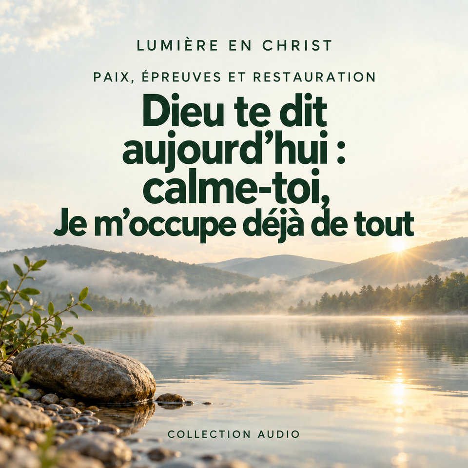 Dieu te dit aujourd’hui : calme-toi, Je m’occupe déjà de tout