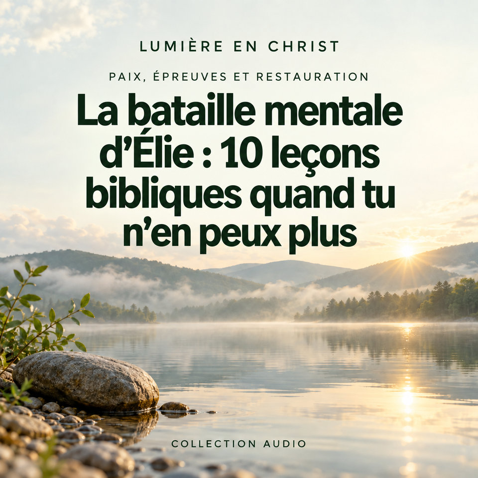 La bataille mentale d’Élie : 10 leçons bibliques quand tu n’en peux plus