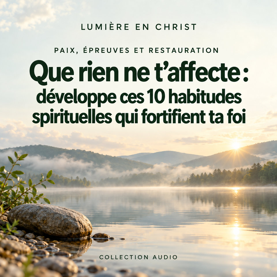 Que rien ne t’affecte : développe ces 10 habitudes spirituelles qui fortifient ta foi