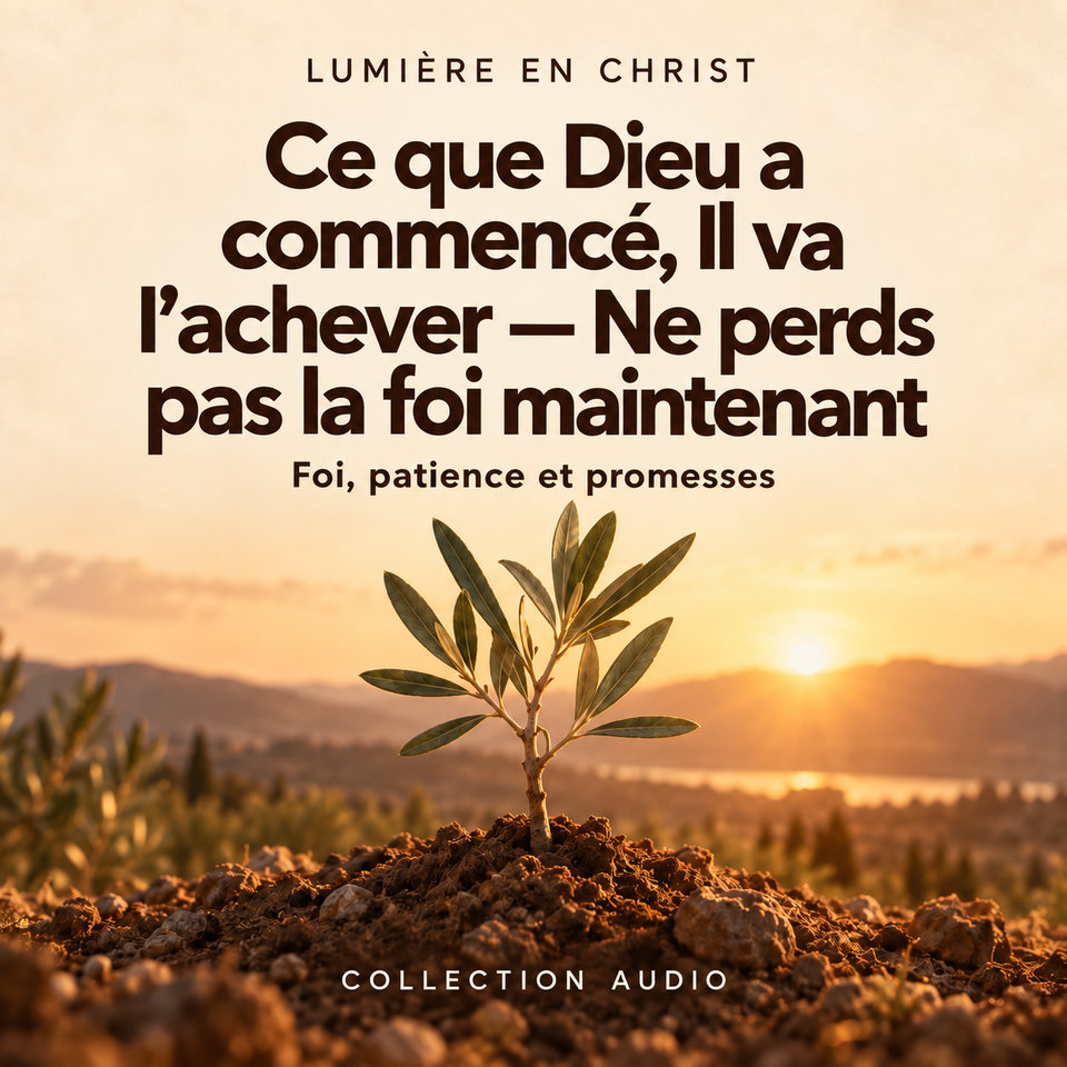 Ce que Dieu a commencé, Il va l’achever — Ne perds pas la foi maintenant