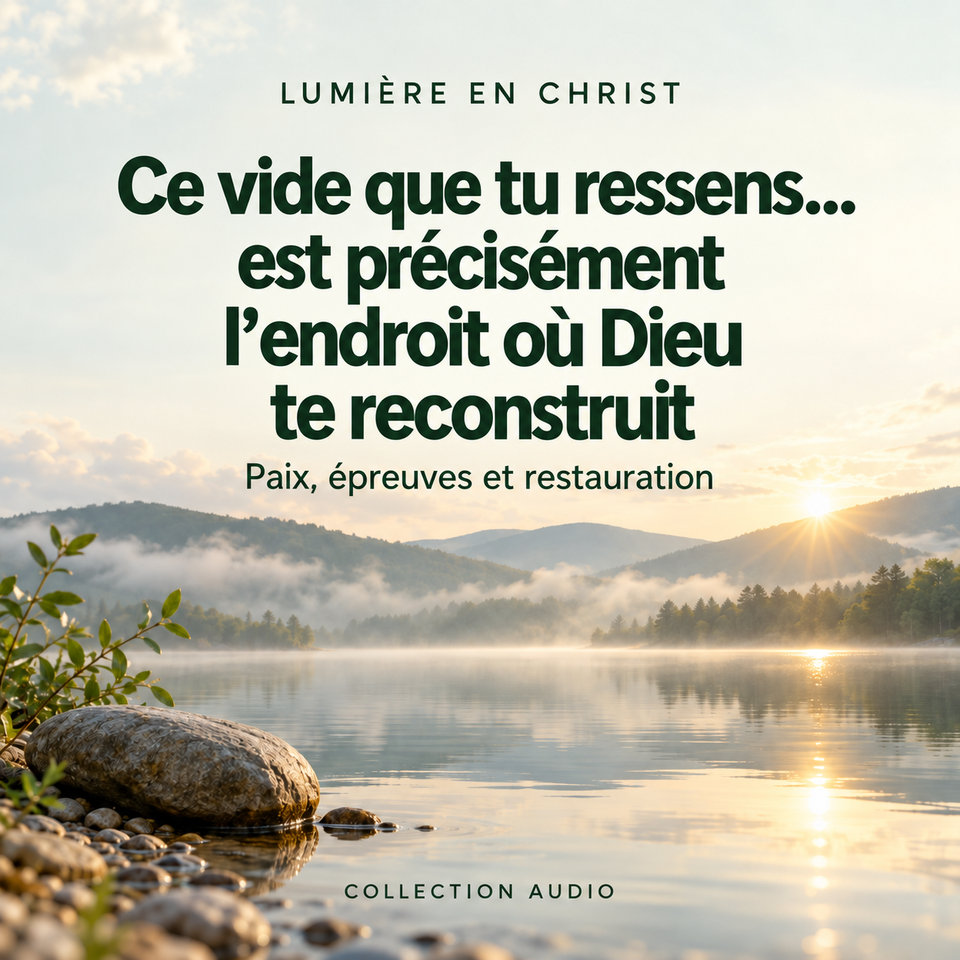 Ce vide que tu ressens… est précisément l’endroit où Dieu te reconstruit