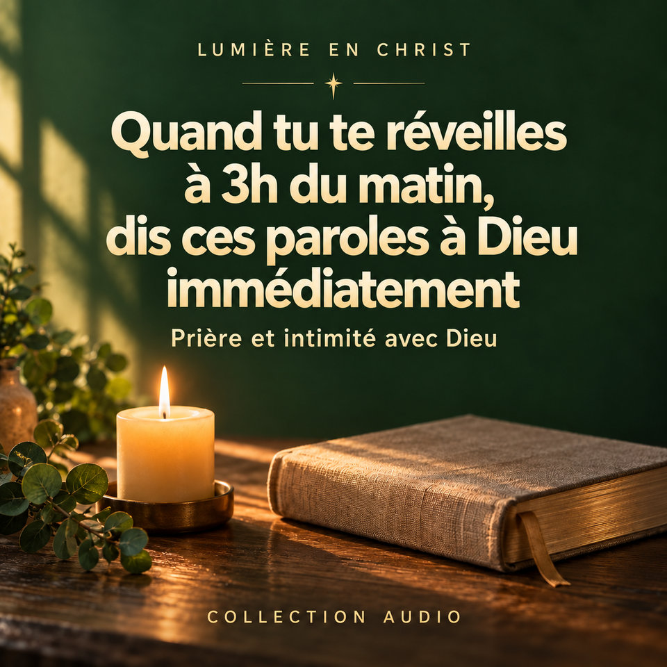 Quand tu te réveilles à 3h du matin, dis ces paroles à Dieu immédiatement