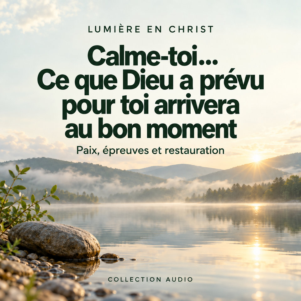 Calme-toi… Ce que Dieu a prévu pour toi arrivera au bon moment