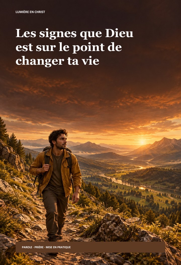 Les signes que Dieu est sur le point de changer ta vie